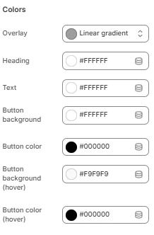 Slideshow block colors