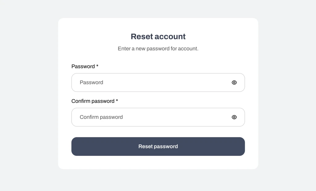 reset password