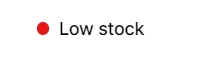 low stock