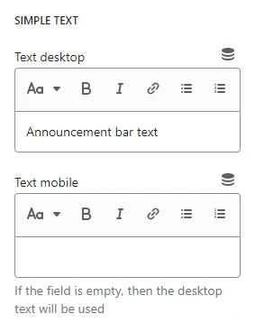 simple text