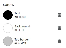 Password footer (colors)