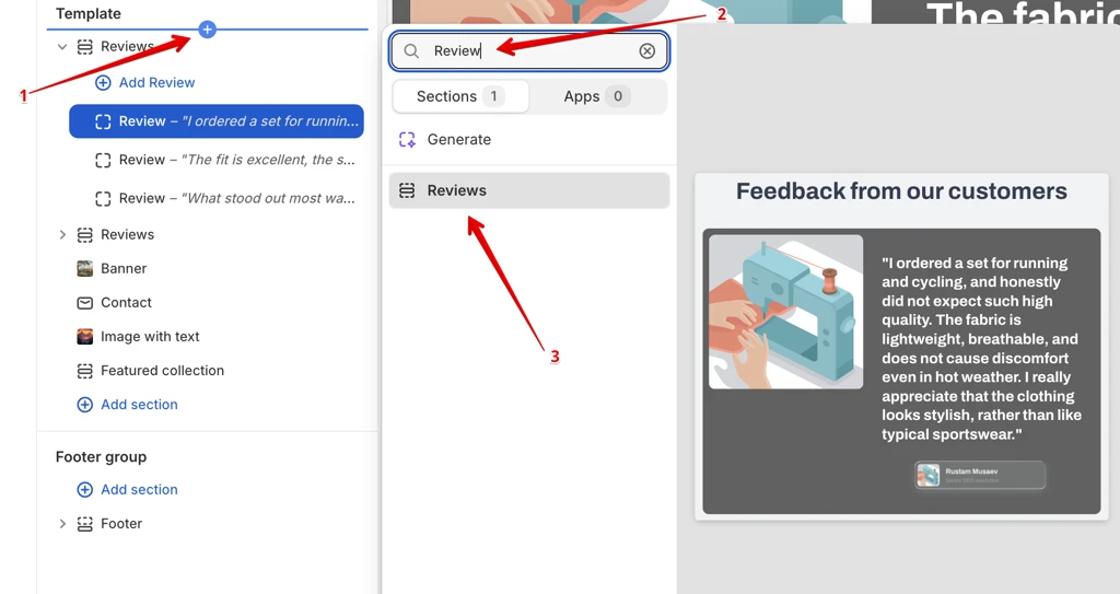 add reviews