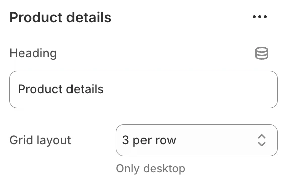 product details general