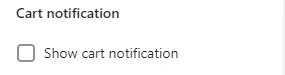 Cart notification
