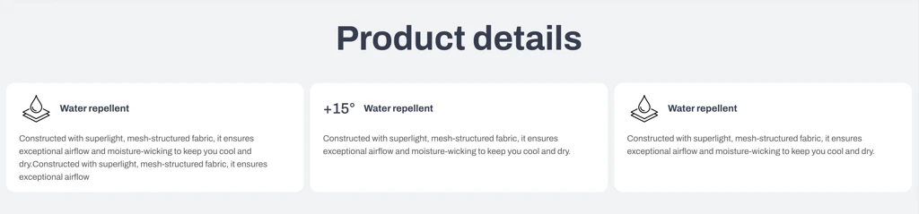 product details
