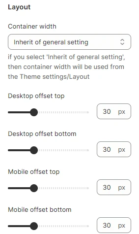 layout settings