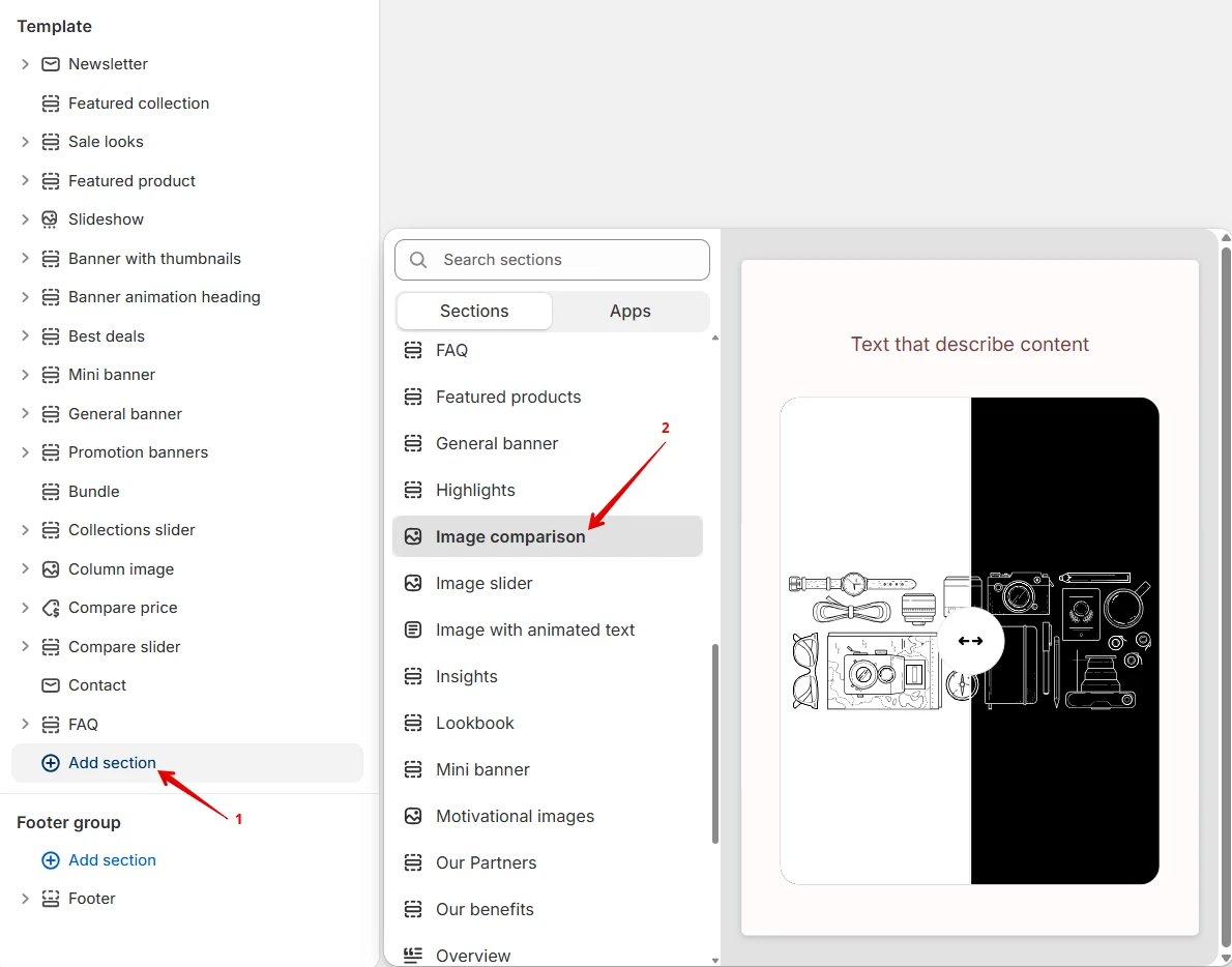 add image comparison