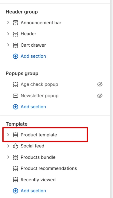 add product template