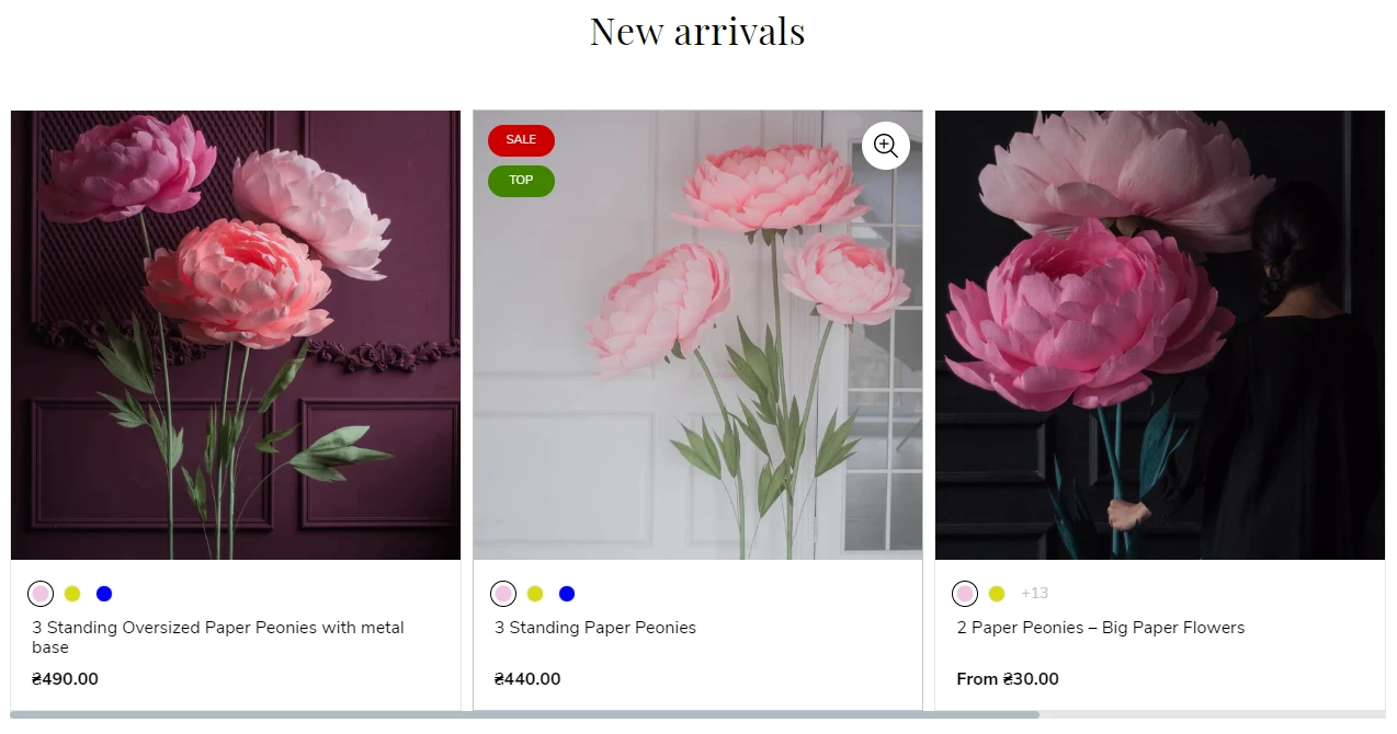 Featured products (Enable product cards indent)
