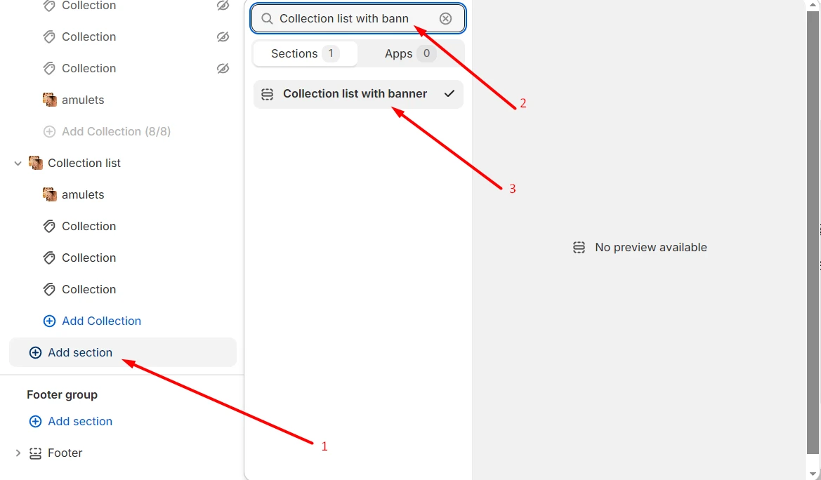 adding section