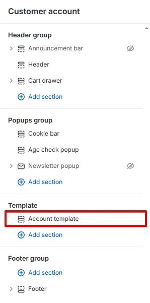 account template