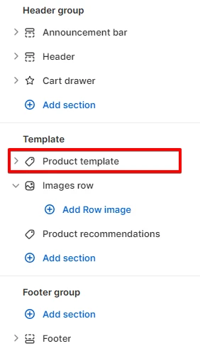 Adding a product section