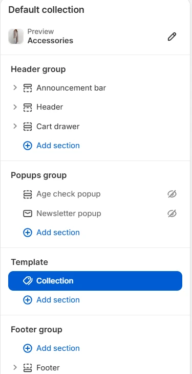 add collection template