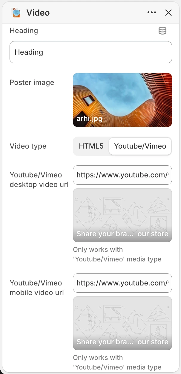 video-setting