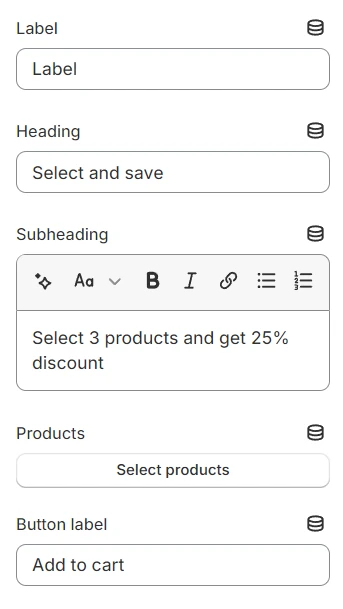 settings first image