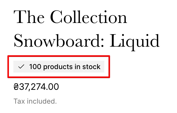 in stock