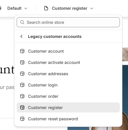 register template
