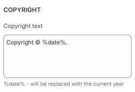 Footer COPYRIGHT 