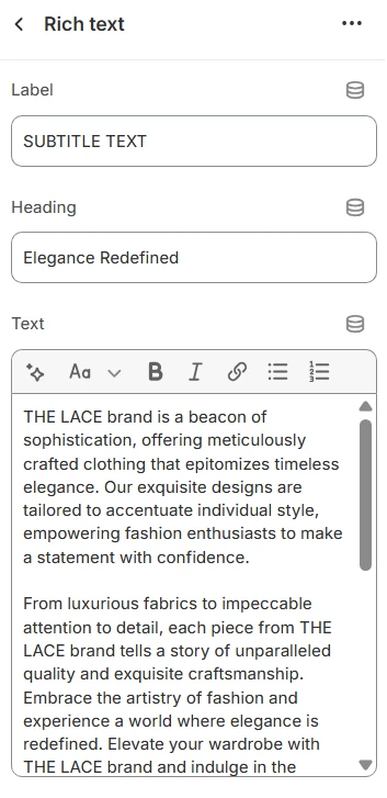 rich text general