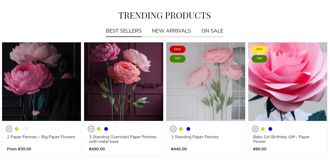 Product tabs (Enable product cards indent)