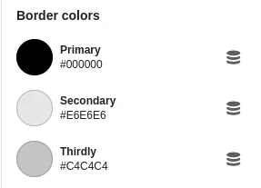 Colors settings (Border colors)