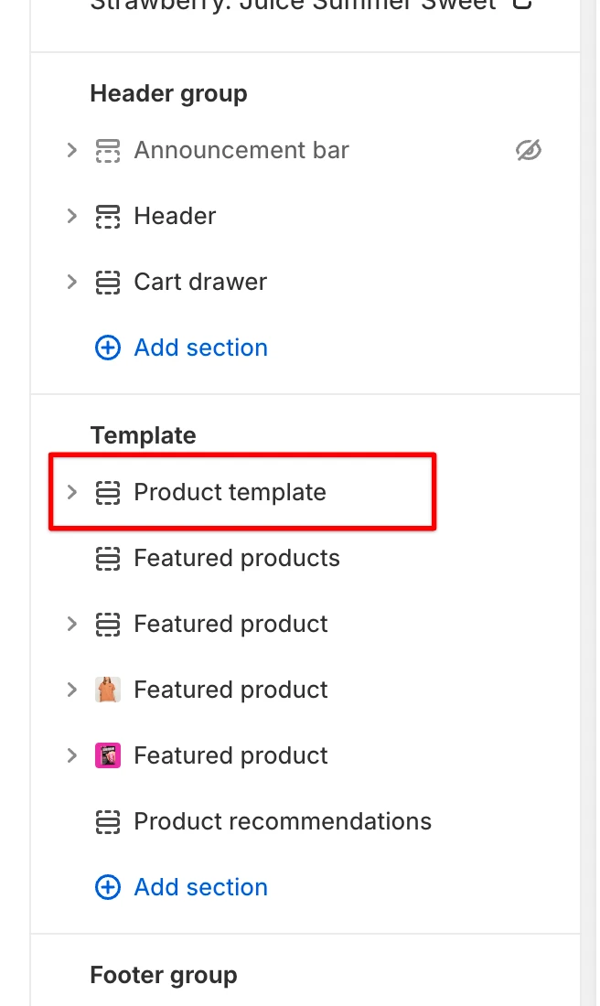 products template