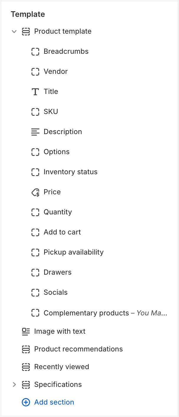 product template