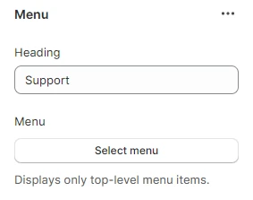 menu block