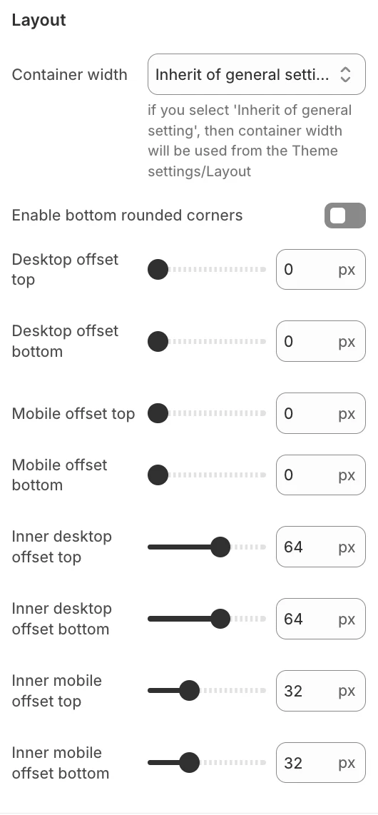 Our features layout