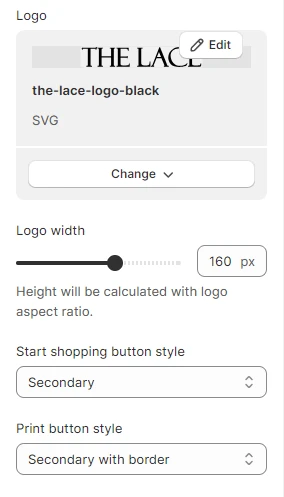 logo setting