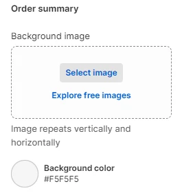 Order summary