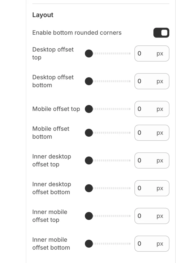 Default page layout